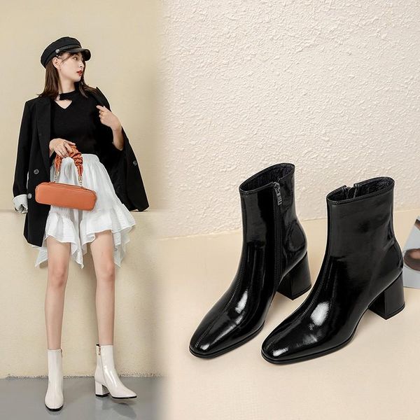 boots fashion bright leather short women's thin children's high heels 2021 net red breathable sum, Black
boots fashion bright leather short women's thin children's high heels 2021 net red breathable sum, Black