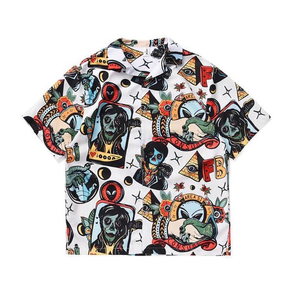 men's casual shirts camisa hombre men shirt button short sleeve streetwear retro hawaiian man summer male top, White;black
men's casual shirts camisa hombre men shirt button short sleeve streetwear retro hawaiian man summer male top, White;black