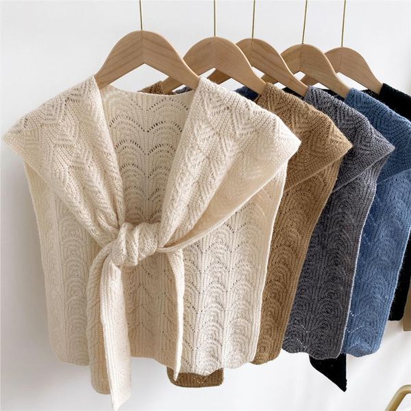 bow ties fake collars shawl women knitted small scarf false collar decorative hollow weave sleeves detachable accessories, Black;gray
bow ties fake collars shawl women knitted small scarf false collar decorative hollow weave sleeves detachable accessories, Black;gray