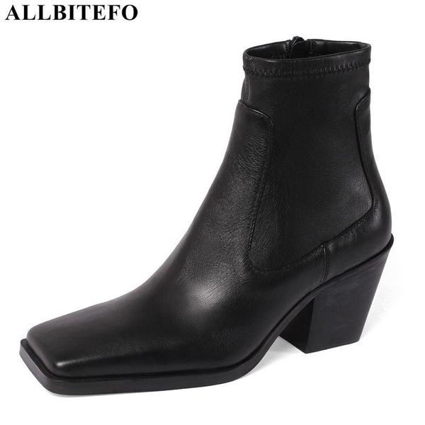 boots allbitefo fashion retro genuine leather thick heels women brand high ankle for autumn, Black
boots allbitefo fashion retro genuine leather thick heels women brand high ankle for autumn, Black
