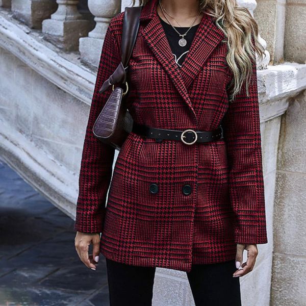 women's suits & blazers ladies fashion button long sleeved commuting overcoat women autumn spring suit jacket winter houndstooth plaid, White;black
women's suits & blazers ladies fashion button long sleeved commuting overcoat women autumn spring suit jacket winter houndstooth plaid, White;black