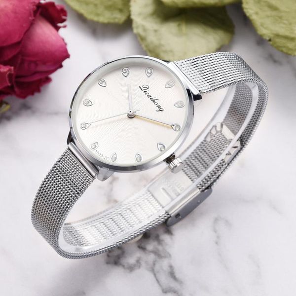 wristwatches luxury women's watch stainless steel mesh belt wristwatch women rhinestone quartz ladies fashion watches clock relogio fem, Slivery;brown
wristwatches luxury women's watch stainless steel mesh belt wristwatch women rhinestone quartz ladies fashion watches clock relogio fem, Slivery;brown