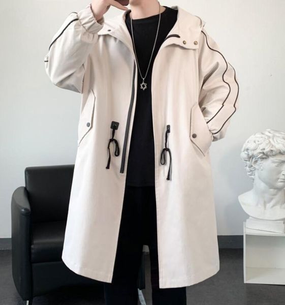 men's jackets black windbreaker spring and autumn trendy handsome jacket coat hong kong style loose mid-length, Black;brown
men's jackets black windbreaker spring and autumn trendy handsome jacket coat hong kong style loose mid-length, Black;brown