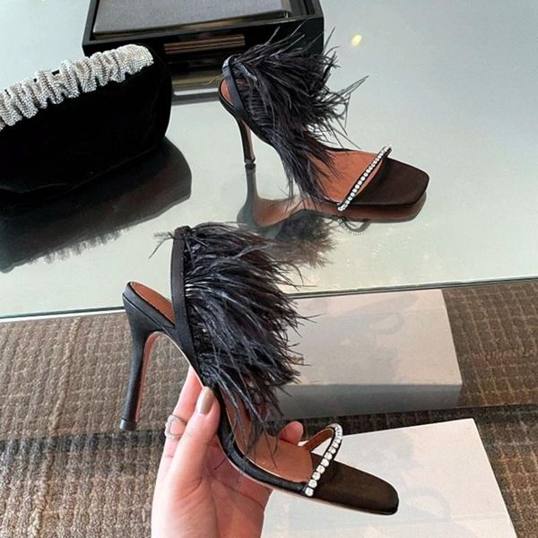 sandals square toe black summer crystal strap high heels women sandalias femmes feather rhinestone prom party pumps chaussure
sandals square toe black summer crystal strap high heels women sandalias femmes feather rhinestone prom party pumps chaussure