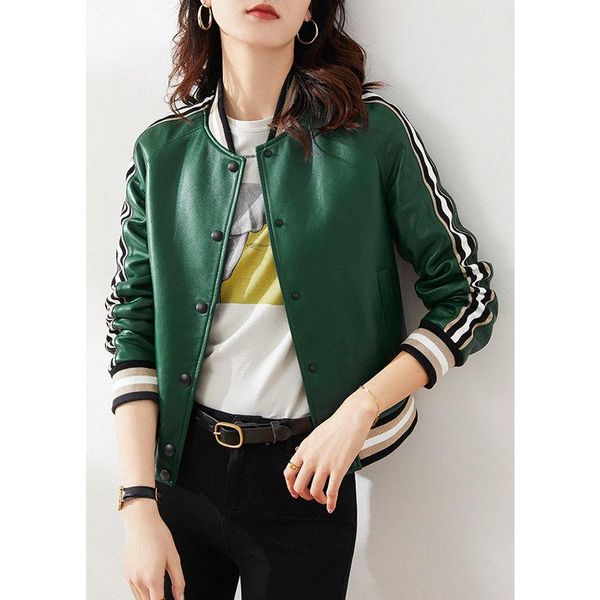 women's jackets green faux sheep leather baseball jacket short female slim, Black;brown
women's jackets green faux sheep leather baseball jacket short female slim, Black;brown