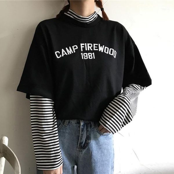 sping harajuku stripe patchwork tshirt half turtleneck t-shirts autumn long sleeve tee shirt women fashion causal clothing1, White
sping harajuku stripe patchwork tshirt half turtleneck t-shirts autumn long sleeve tee shirt women fashion causal clothing1, White