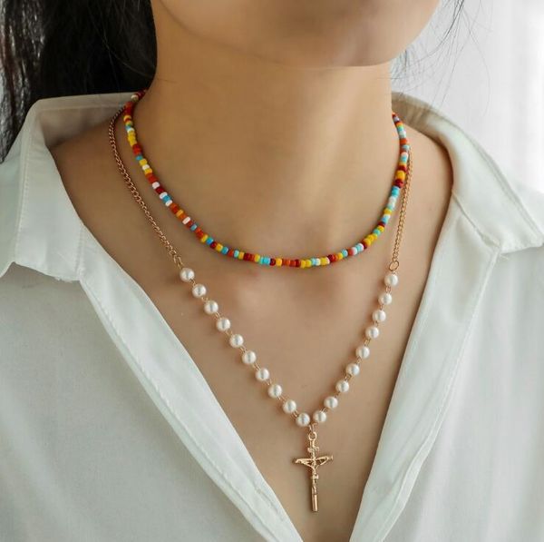 pendant necklaces beads necklace string beaded short choker clavicle cross jewelry women gift accessories, Silver
pendant necklaces beads necklace string beaded short choker clavicle cross jewelry women gift accessories, Silver