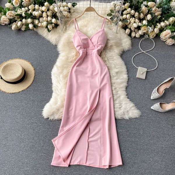 dresses women off shoulder strap backless sleeveless v neck slim party summer korean fashion split long, Black;gray
dresses women off shoulder strap backless sleeveless v neck slim party summer korean fashion split long, Black;gray