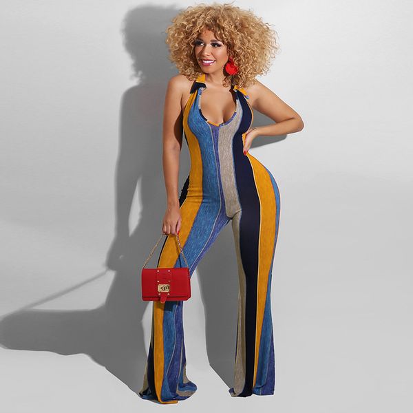 haoyuan striped halter jumpsuit birthday outfits for women backless bodycon bodysuit one piece club bell bottom rompers, Black;white
haoyuan striped halter jumpsuit birthday outfits for women backless bodycon bodysuit one piece club bell bottom rompers, Black;white