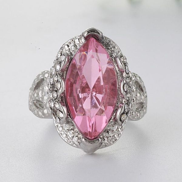 large silver color natural pink stone floral rings bague for women anniversary wedding party female ring gift jewelry cluster, Golden;silver
large silver color natural pink stone floral rings bague for women anniversary wedding party female ring gift jewelry cluster, Golden;silver