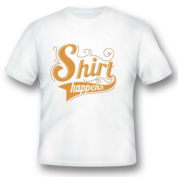 shirt happens black or white tee shirt, White;black