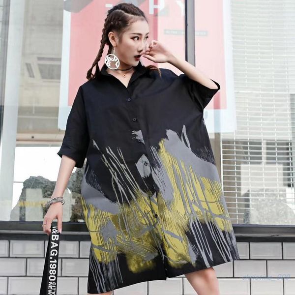 women's blouses & shirts thailand tide brand tie-dyed shirt female large size retro style short-sleeved loose thin medium-length, White
women's blouses & shirts thailand tide brand tie-dyed shirt female large size retro style short-sleeved loose thin medium-length, White