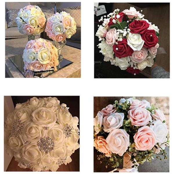 25/30/50 pcs artificial flowers foam fake roses diy wedding bouquets bridal shower party home decoration decorative & wreaths
25/30/50 pcs artificial flowers foam fake roses diy wedding bouquets bridal shower party home decoration decorative & wreaths