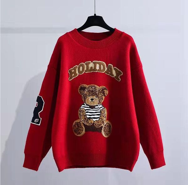 christmas little bear sweetshirts for burgundy women's sweater loose all-match women's jumper fall kawaii clothes, White;black
christmas little bear sweetshirts for burgundy women's sweater loose all-match women's jumper fall kawaii clothes, White;black