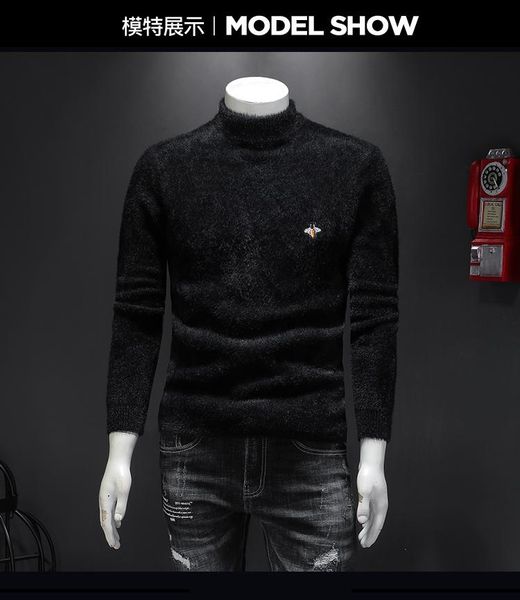 men's sweaters wz0914 fashion 2021 runway luxury european design party style clothing, White;black
men's sweaters wz0914 fashion 2021 runway luxury european design party style clothing, White;black