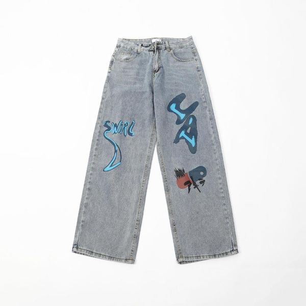 men's jeans individuality ripped men women 2021 fashion pants high waist male streetwear graffiti printing trouser, Blue
men's jeans individuality ripped men women 2021 fashion pants high waist male streetwear graffiti printing trouser, Blue