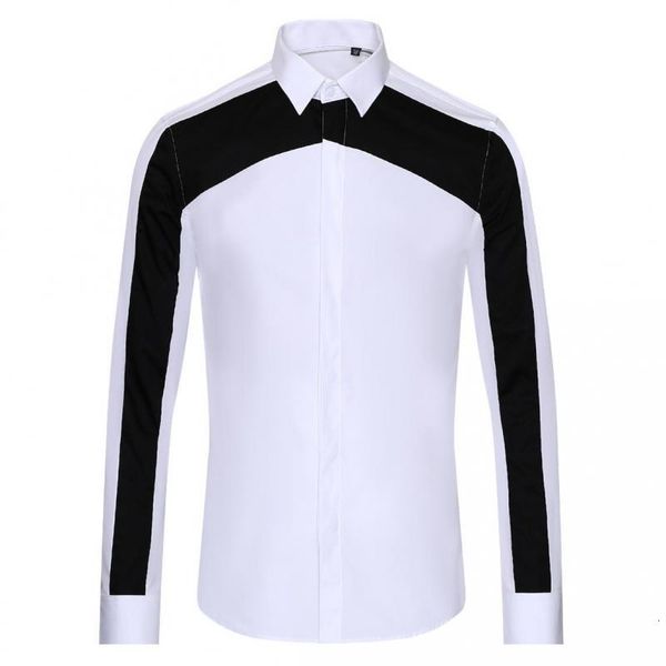 tee polo shirt shirt shirt black white splicing luxury long sleeve casual mens slim fit male shirts 3xl, White;black
tee polo shirt shirt shirt black white splicing luxury long sleeve casual mens slim fit male shirts 3xl, White;black