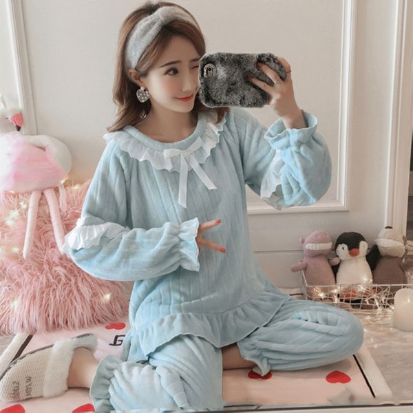 2021 winter pajama women korean sleepwear cute cartoon flannel pajamas set velvet warm pijama round neck pyjama homewear women, Black;red
2021 winter pajama women korean sleepwear cute cartoon flannel pajamas set velvet warm pijama round neck pyjama homewear women, Black;red