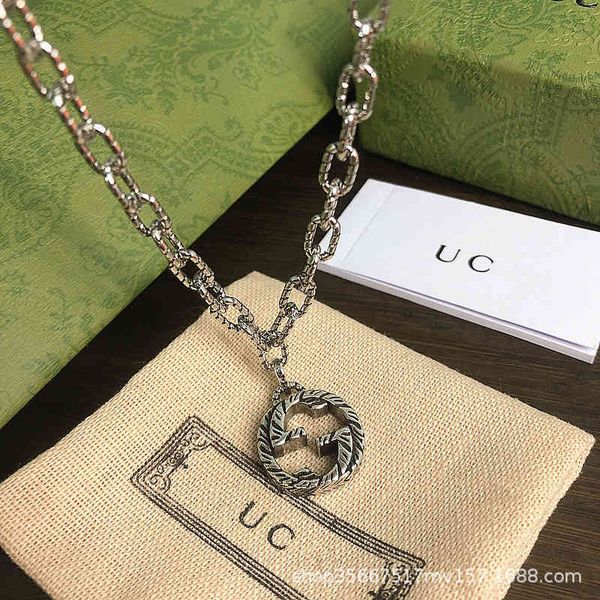 new jewelry flower rattan pattern necklace for men and women 925 black plated couple old personalized pendant, Silver
new jewelry flower rattan pattern necklace for men and women 925 black plated couple old personalized pendant, Silver