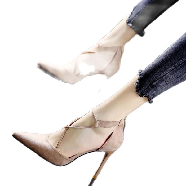 sandals fashion women's single shoes spring and summer style rear zipper cross-lace roman high-heeled stiletto dress, Black
sandals fashion women's single shoes spring and summer style rear zipper cross-lace roman high-heeled stiletto dress, Black