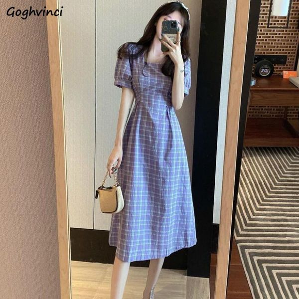 dresses women plaid mid-calf short sleeve square collar a-line slim korean style vintage kawaii sweet ladies casual elegant chic, Black;gray
dresses women plaid mid-calf short sleeve square collar a-line slim korean style vintage kawaii sweet ladies casual elegant chic, Black;gray
