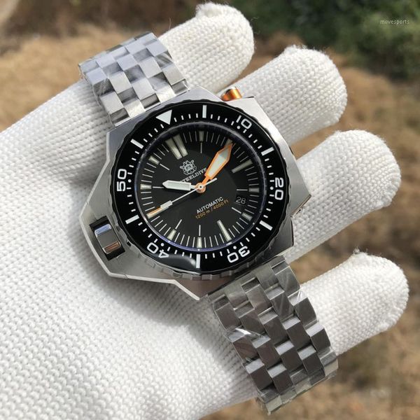 automatic watch dive 1200m waterproof bgw9 luminous mechanical watches men stainless steel wristwatches, Slivery;brown
automatic watch dive 1200m waterproof bgw9 luminous mechanical watches men stainless steel wristwatches, Slivery;brown