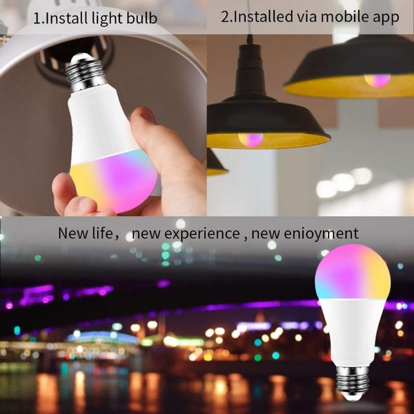 smart home control 2021 wifi light bulb e27 led rgb lamp work with alexa/google ac 220v rgb+white dimmable timer function magic
smart home control 2021 wifi light bulb e27 led rgb lamp work with alexa/google ac 220v rgb+white dimmable timer function magic