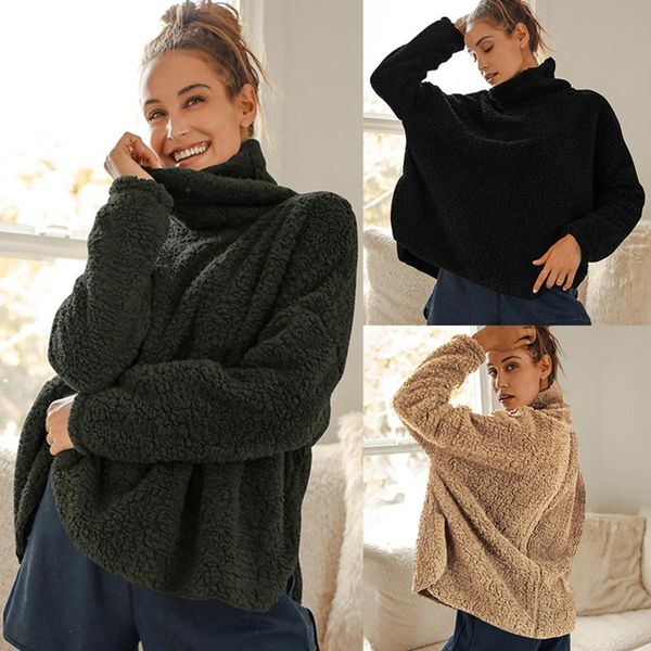 women's hoodies & sweatshirts winter autumn women loose style thick solid color turtleneck knitted long skeeve pullover, Black
women's hoodies & sweatshirts winter autumn women loose style thick solid color turtleneck knitted long skeeve pullover, Black