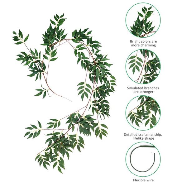 1pcs 170cm artificial ivy leaf plants green garland vine fake foliage home decoration wedding party decorative flowers & wreaths
1pcs 170cm artificial ivy leaf plants green garland vine fake foliage home decoration wedding party decorative flowers & wreaths