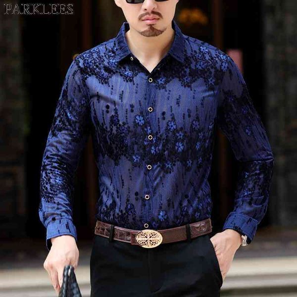 mens floral embroidery lace shirt transparent dress shirt men mesh see trough club party event prom chemise homme 210522, White;black
mens floral embroidery lace shirt transparent dress shirt men mesh see trough club party event prom chemise homme 210522, White;black