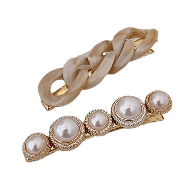 hair accessories 2pcs women metal duckbill clips faux pearl acrylic chain geometric hairpins j78e, Slivery;white
hair accessories 2pcs women metal duckbill clips faux pearl acrylic chain geometric hairpins j78e, Slivery;white