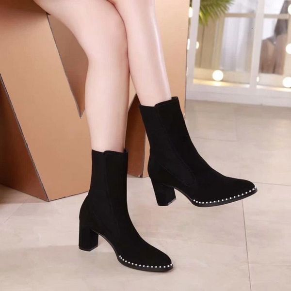 boots winter round toe pure color ankle rivet decoration slip on high heel fashionable prom flats women shoes qubf, Black
boots winter round toe pure color ankle rivet decoration slip on high heel fashionable prom flats women shoes qubf, Black