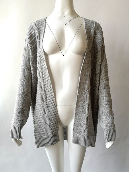 autumn twist long sleeve loose sweater women winter plus size knitted cardigan women's coats outerwear, White;black
autumn twist long sleeve loose sweater women winter plus size knitted cardigan women's coats outerwear, White;black
