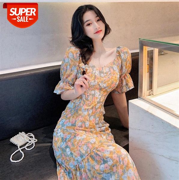 retro small floral short-sleeved dress, hong kong flavor, waist, temperament, slit, mid-length fairy chiffon skirt trend #8v0y, Black;gray
retro small floral short-sleeved dress, hong kong flavor, waist, temperament, slit, mid-length fairy chiffon skirt trend #8v0y, Black;gray