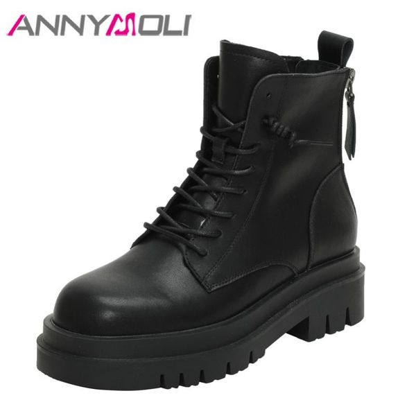 boots annymoli women motorcycle shoes real leather platform mid heel ankle thick heels lace up zip short lady black
boots annymoli women motorcycle shoes real leather platform mid heel ankle thick heels lace up zip short lady black