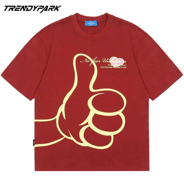 men's big thumb praise printed t-shirt hip hop summer short sleeve oversized harajuku t shirt tees men women clothing 210601, White;black
men's big thumb praise printed t-shirt hip hop summer short sleeve oversized harajuku t shirt tees men women clothing 210601, White;black
