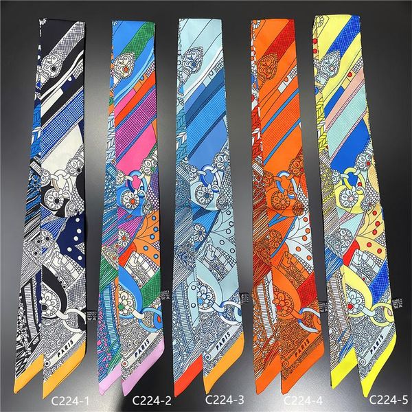 scarves brand bag scarf women twill silk skinny ladies gem belt design wrist towel foulard neckerchief headband, Blue;gray
scarves brand bag scarf women twill silk skinny ladies gem belt design wrist towel foulard neckerchief headband, Blue;gray
