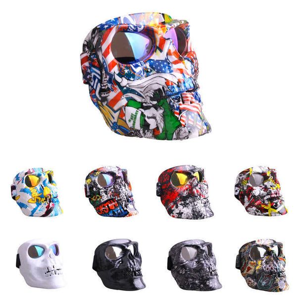 off-road skull personalized motorcycle mask windproof riding sports goggl, White;black
off-road skull personalized motorcycle mask windproof riding sports goggl, White;black