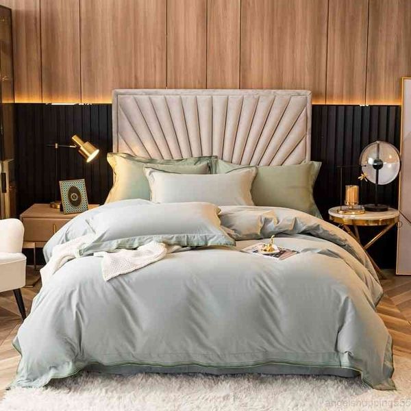 4 pcs ultra soft double brushed cotton l grey green comforter cover 1 bed sheet 2 pillowcases king size with zipper
4 pcs ultra soft double brushed cotton l grey green comforter cover 1 bed sheet 2 pillowcases king size with zipper