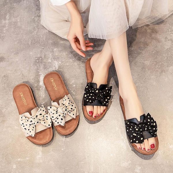 slippers women fashion half for woman genuine leather female summer beach shoes cute dots bowknot princess 35-39#, Black
slippers women fashion half for woman genuine leather female summer beach shoes cute dots bowknot princess 35-39#, Black