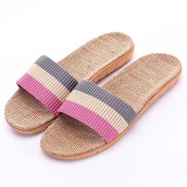 women's red striped linen flip flops indoor eva breathable home flax slippers girl's pink flat sandals women slides beach shoes, Black
women's red striped linen flip flops indoor eva breathable home flax slippers girl's pink flat sandals women slides beach shoes, Black