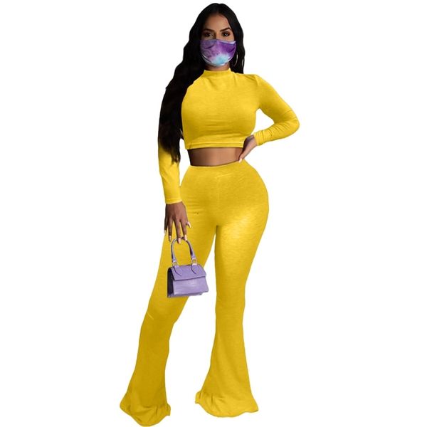 women's solid two piece sets long sleeves o-neck mini tee bell-bottoms flare trousers pants tracksuit matching set outfits autumn, White 
women's solid two piece sets long sleeves o-neck mini tee bell-bottoms flare trousers pants tracksuit matching set outfits autumn, White