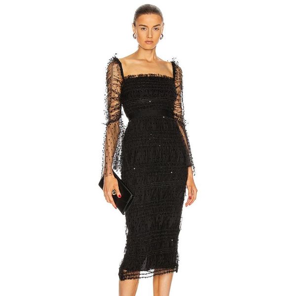 casual dresses long sleeve square neck lace bodycon bandage dress vintage pleated backless midi celebrity club party vestido, Black;gray
casual dresses long sleeve square neck lace bodycon bandage dress vintage pleated backless midi celebrity club party vestido, Black;gray