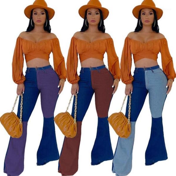 plus size patchwork jeans for women fall fashion skinny elastic high waist pockets flare pants streetwear trousers women's & capris, Black;white
plus size patchwork jeans for women fall fashion skinny elastic high waist pockets flare pants streetwear trousers women's & capris, Black;white