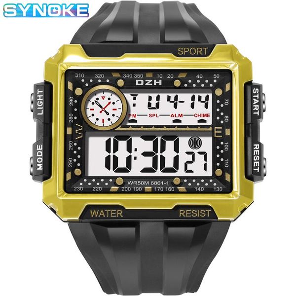 wristwatches synoke sports men's watches waterproof big dial led watch male electronic clock men digital military reloj hombre, Slivery;brown
wristwatches synoke sports men's watches waterproof big dial led watch male electronic clock men digital military reloj hombre, Slivery;brown