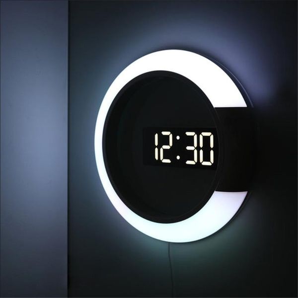 desk & table clocks 3d led digital wall clock alarm mirror hollow watch temperature nightlight for home living room decorations
desk & table clocks 3d led digital wall clock alarm mirror hollow watch temperature nightlight for home living room decorations