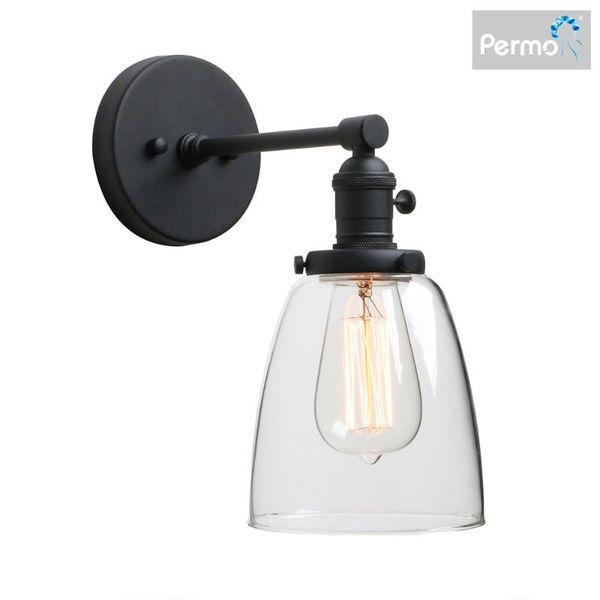 wall lamp permo industrial single sconce light fixture with 5.6 inches dome clear glass shade
wall lamp permo industrial single sconce light fixture with 5.6 inches dome clear glass shade