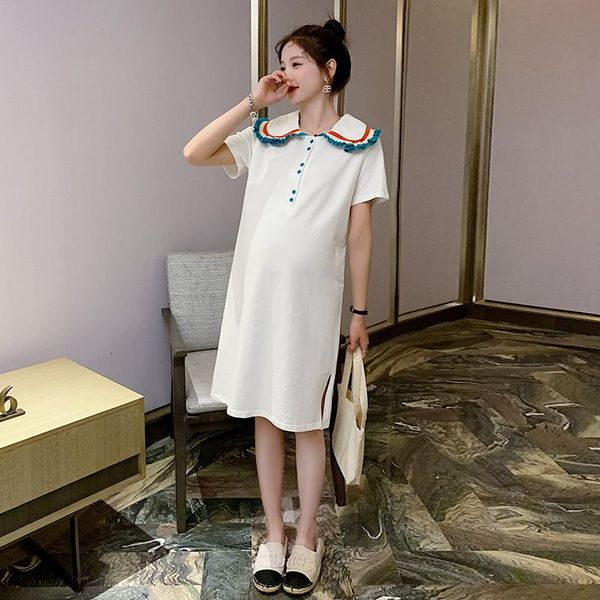 maternity dresses 001# dress summer short sleeves cotton turn down collar a line plus size pregnancy pregnant women mom, White
maternity dresses 001# dress summer short sleeves cotton turn down collar a line plus size pregnancy pregnant women mom, White