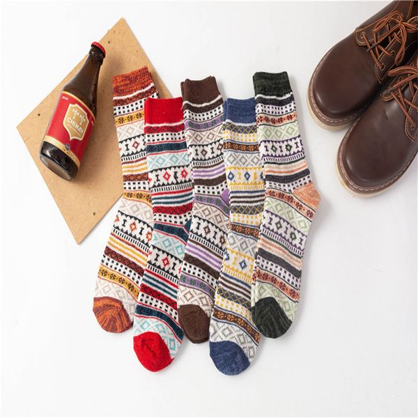 women's sorks hosiery winter sos men's and thiened thi line national wind rabbit wool, Black;white
women's sorks hosiery winter sos men's and thiened thi line national wind rabbit wool, Black;white