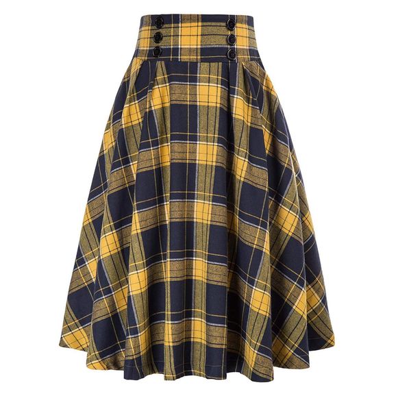 korean chic midi womens skirts high waist england style plaid saias mujer elegant vintage woolen warm long, Black
korean chic midi womens skirts high waist england style plaid saias mujer elegant vintage woolen warm long, Black